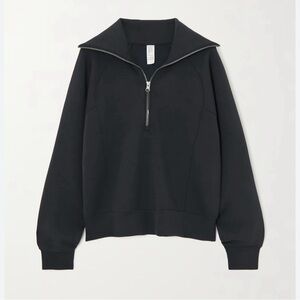 SPANX Black Half-Zip Sweatshirt Hoodie
